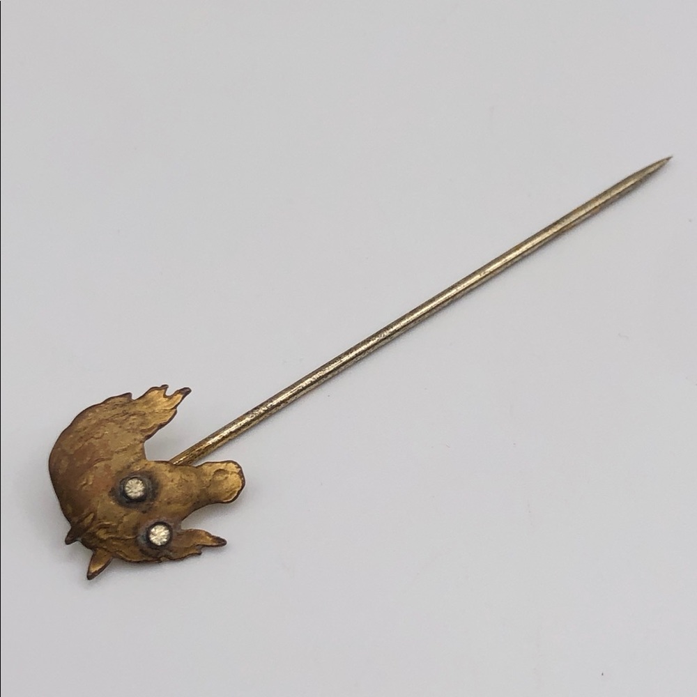 Antique Art Deco Horse Equestrian Lapel Stick Pin - Picture 4 of 7